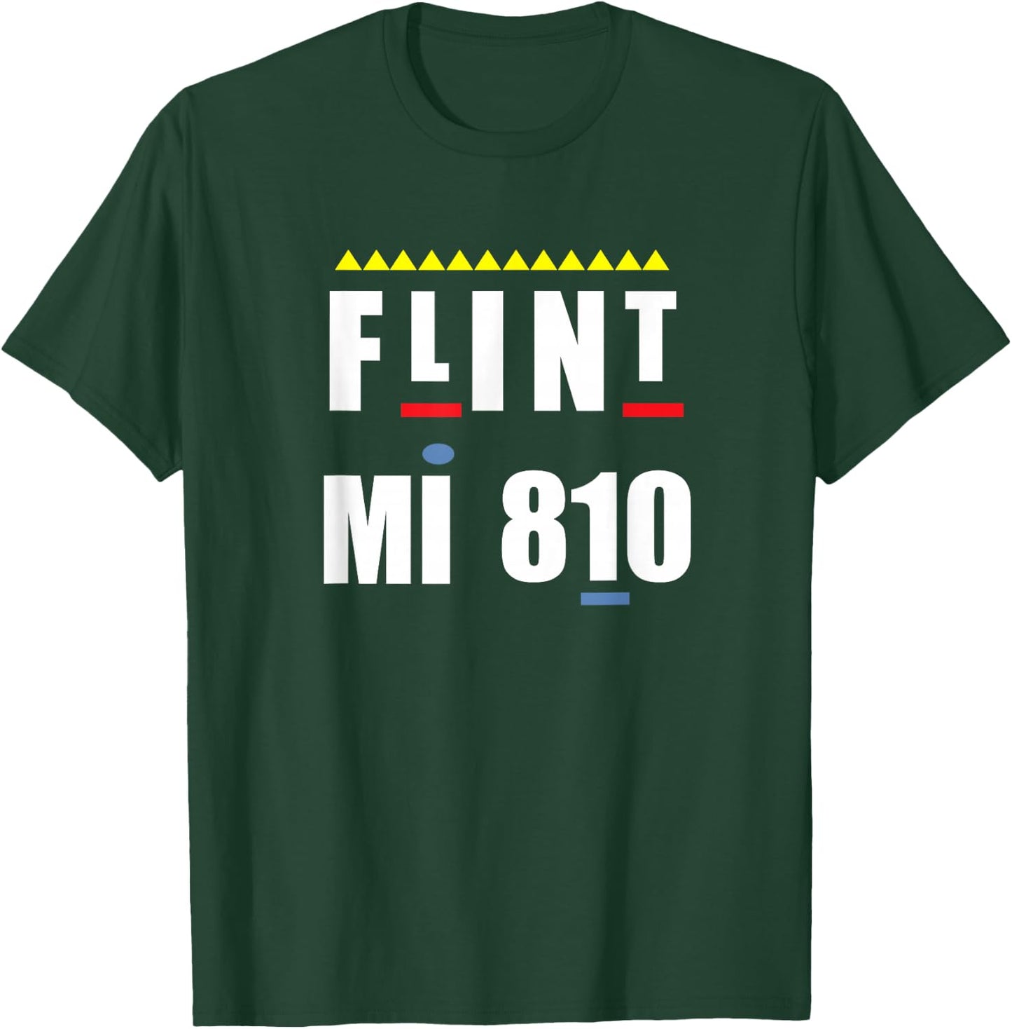 Flint Michigan MI 810 Native Residents Supporters Pride T-Shirt - T-Shirt | Forest
