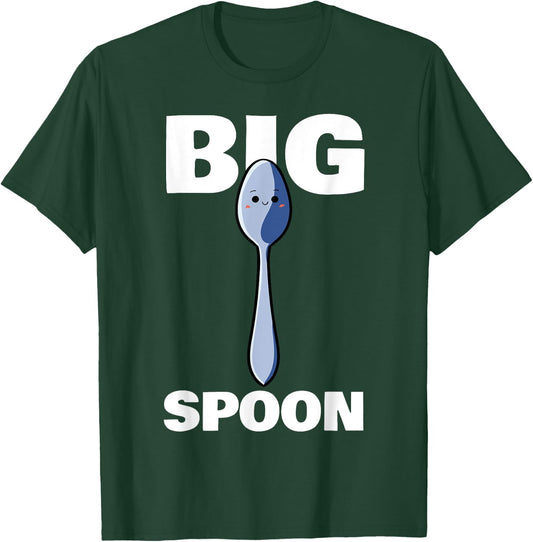 Big Spoon Little Spoon Matching Wedding Anniversary Family T-Shirt - T-Shirt | Forest