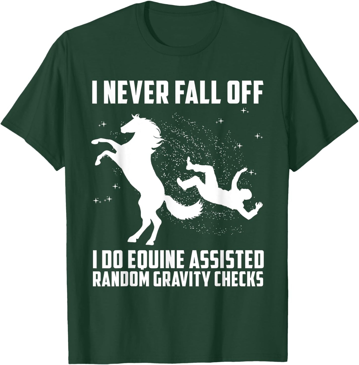 Funny Horse Art Horse Equestrian Racer Lover Men Women Kids T-Shirt - T-Shirt | Forest
