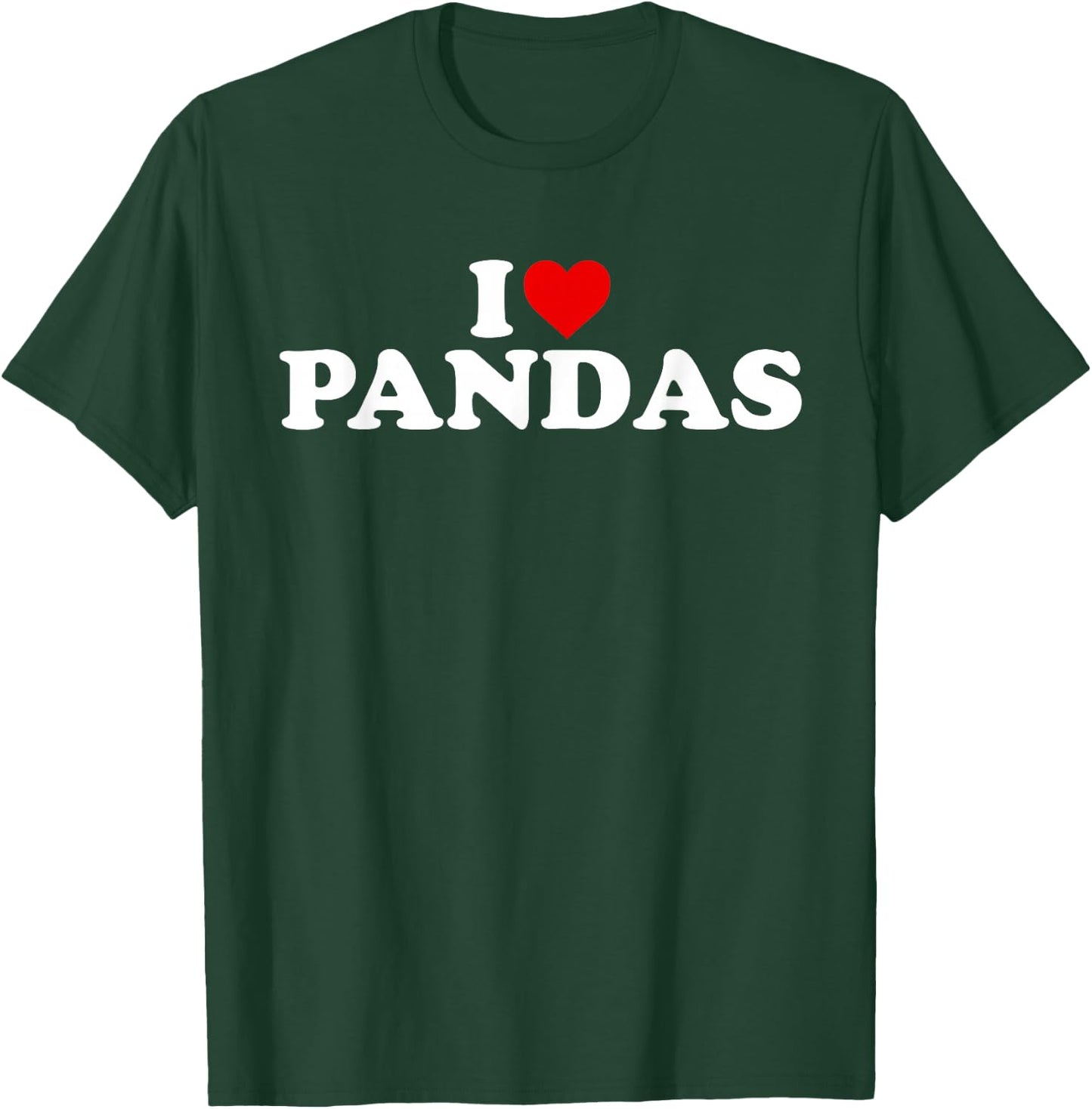 I Love Pandas - Heart T-Shirt - T-Shirt | Forest
