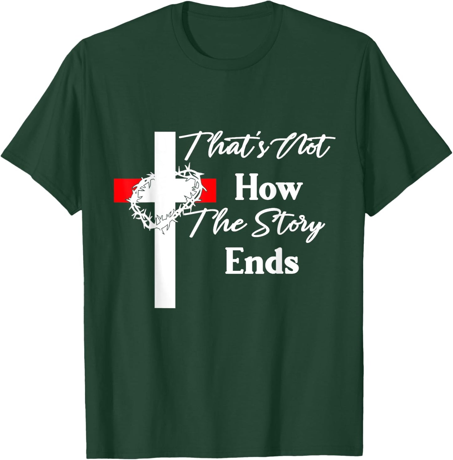 Jesus Resurrection Crown of Thorns Easter Christian T-Shirt - T-Shirt | Forest