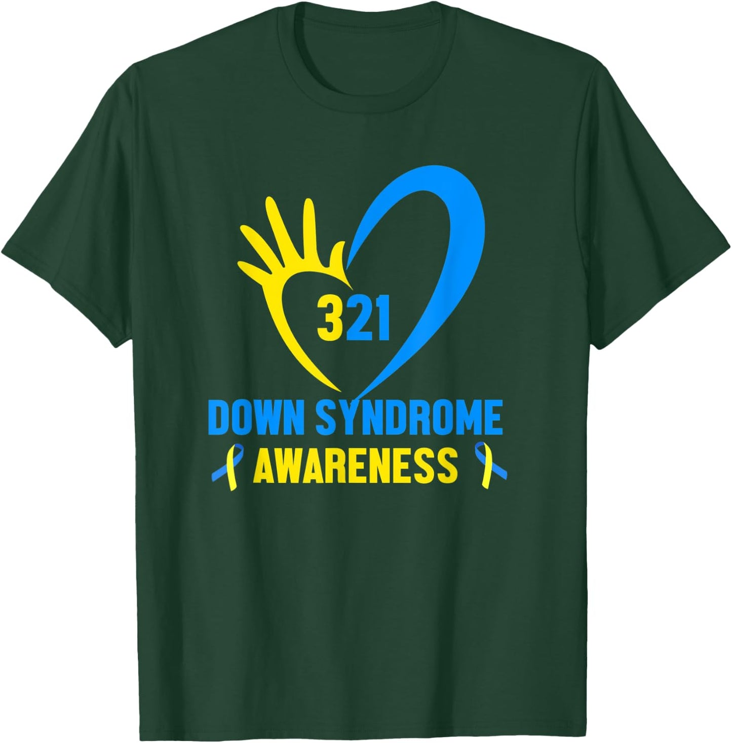 321 World Down Syndrome Awareness Day Shirt, Trisomy 21 Kids T-Shirt - T-Shirt | Forest