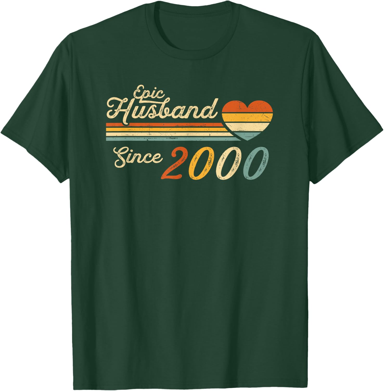 25th wedding anniversary - Epic Husband Since 2000 25 years T-Shirt - T-Shirt | Forest