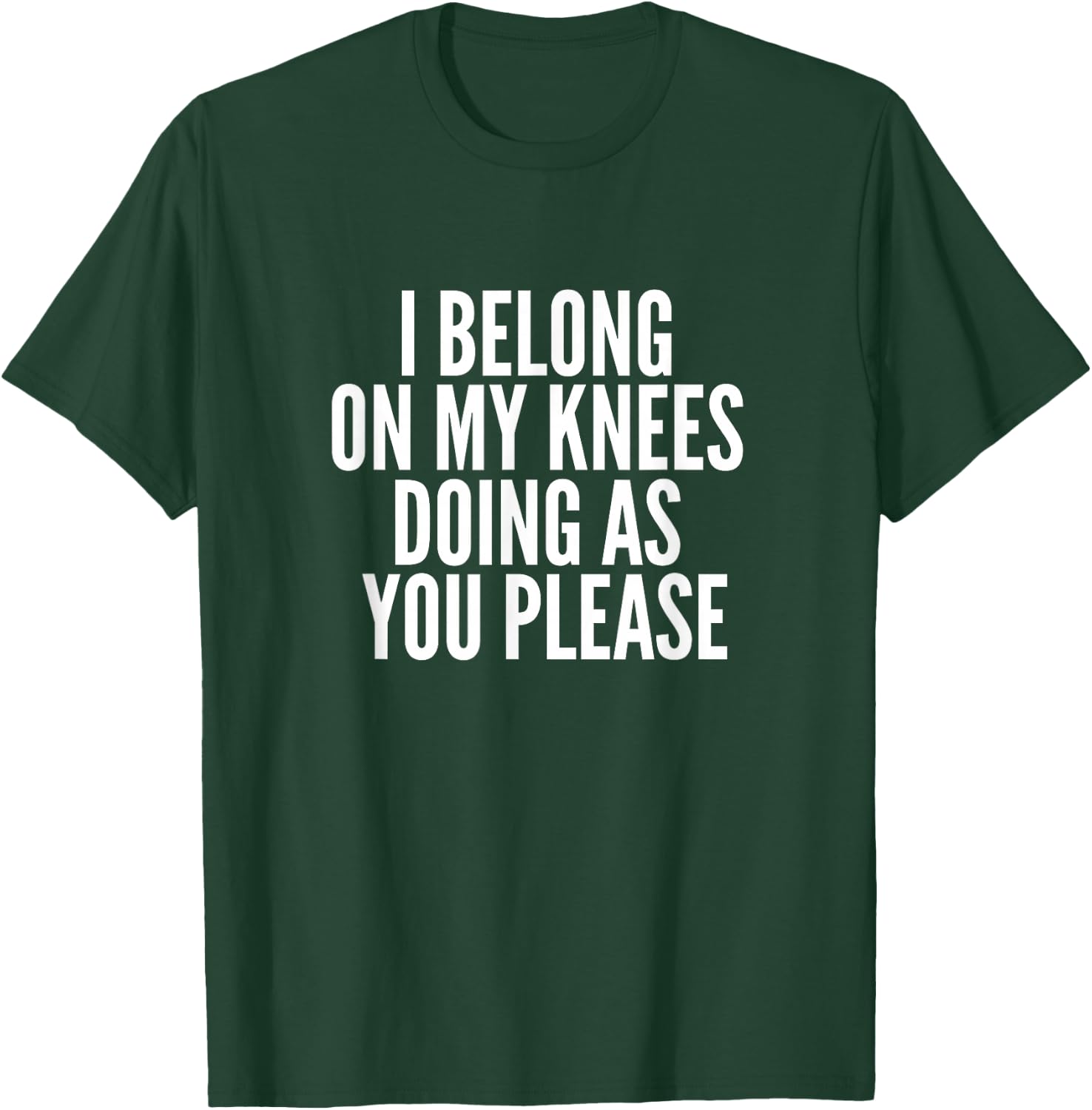 I Belong On My Knees BDSM Shirt Kinky DDLG Fetish Gay Shirt T-Shirt - T-Shirt | Forest