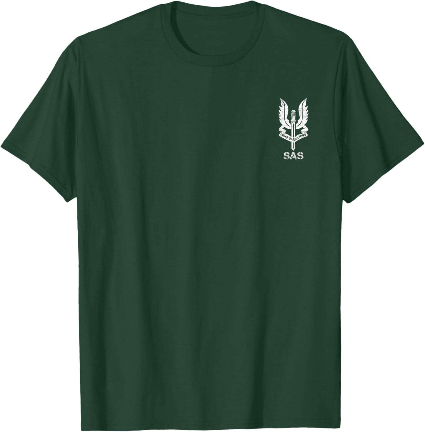SAS Special Forces Sniper Veteran Vintage Flag 4th of July T-Shirt - T-Shirt | Forest