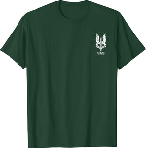 SAS Special Forces Sniper Veteran Vintage Flag 4th of July T-Shirt - T-Shirt | Forest