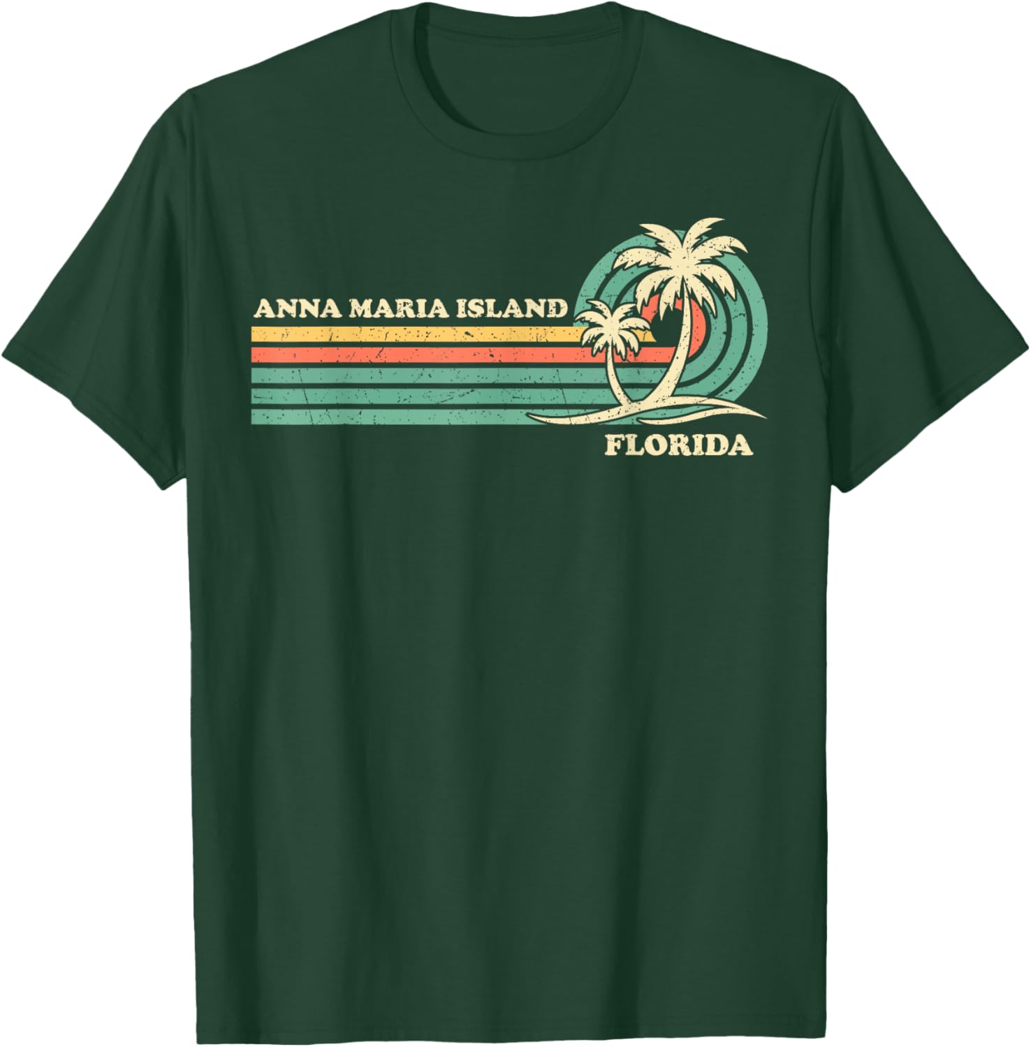 Vintage Retro Summer Vacation Florida Anna Maria Island Women Girls Kids T-Shirt - T-Shirt | Forest