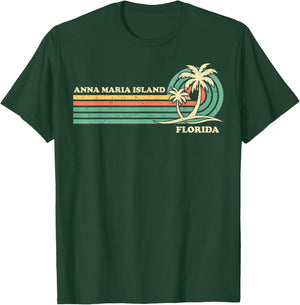 Vintage Retro Summer Vacation Florida Anna Maria Island Women Girls Kids T-Shirt - T-Shirt | Forest