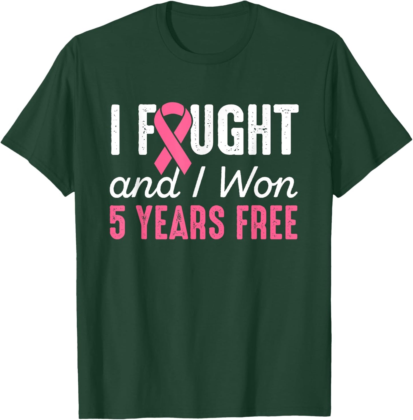 Breast Cancerversary 5 Years Breast Cancer Free Shirt Gift T-Shirt - T-Shirt | Forest
