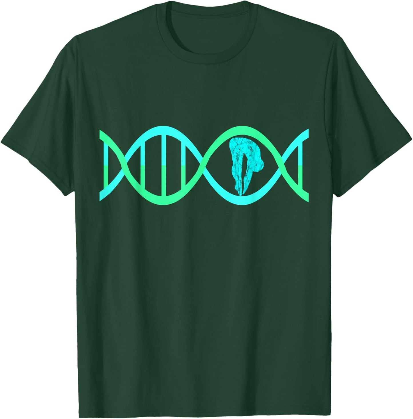 Cool Water Sport Swimming Springboard Diving DNA Cliff Dive Water Platform Diver T-Shirt - T-Shirt | Forest