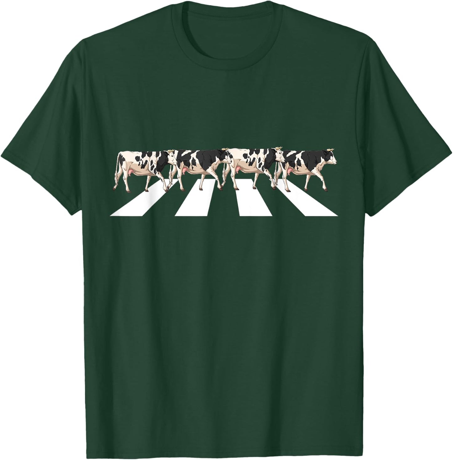 Funny Crosswalk Cows Farming farm Cow Girl Boy Women Men Kid T-Shirt - T-Shirt | Forest
