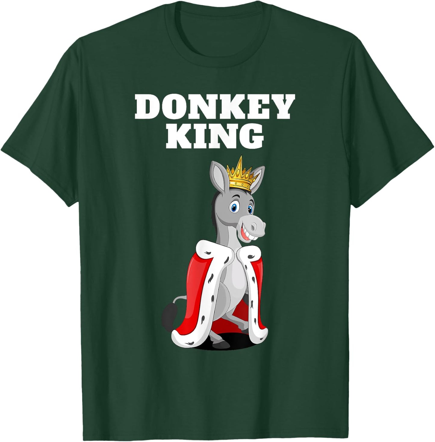 Donkey King | Donkey | Boys Donkey T-Shirt - T-Shirt | Forest