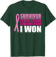 Breast cancer awareness Survivor I stood Strong I fought T-Shirt - T-Shirt | Forest