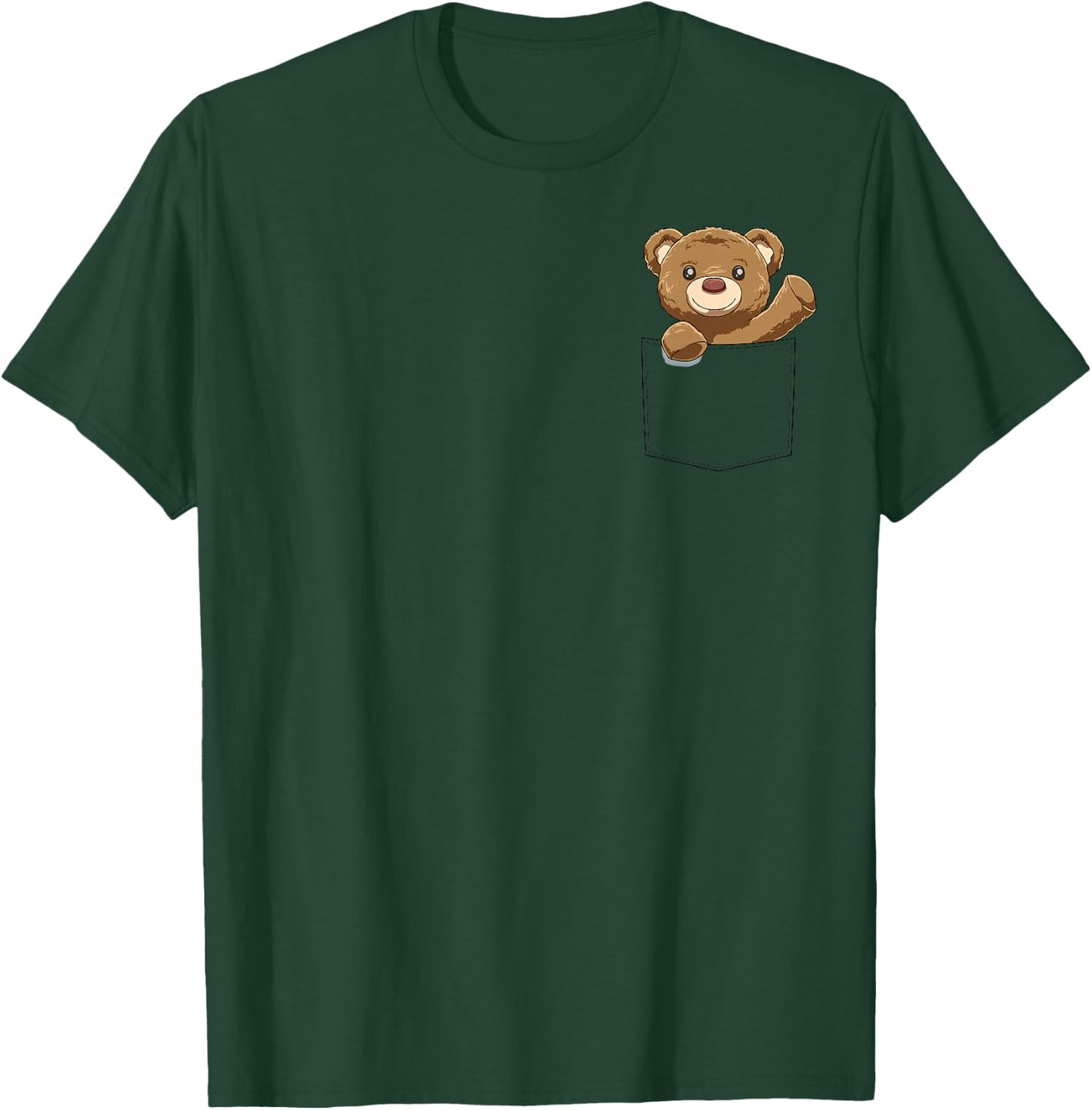 Teddy Bear Pocket Teddy Bear in Pocket Teddy Bear Peeking T-Shirt - T-Shirt | Forest