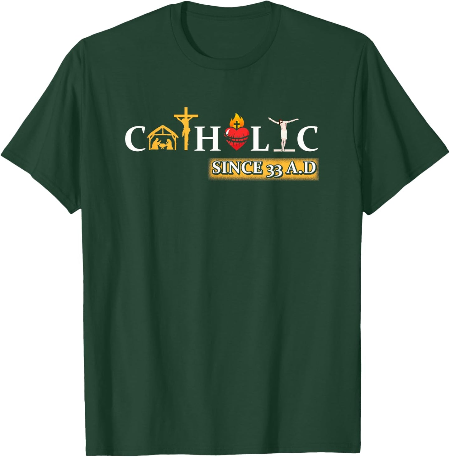 Catholic Shirt - 33 AD - Nativity T-Shirt - T-Shirt | Forest