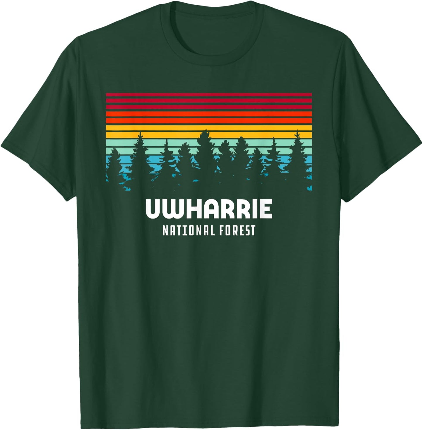Retro Uwharrie National Forest Albemarle North Carolina T-Shirt - T-Shirt | Forest