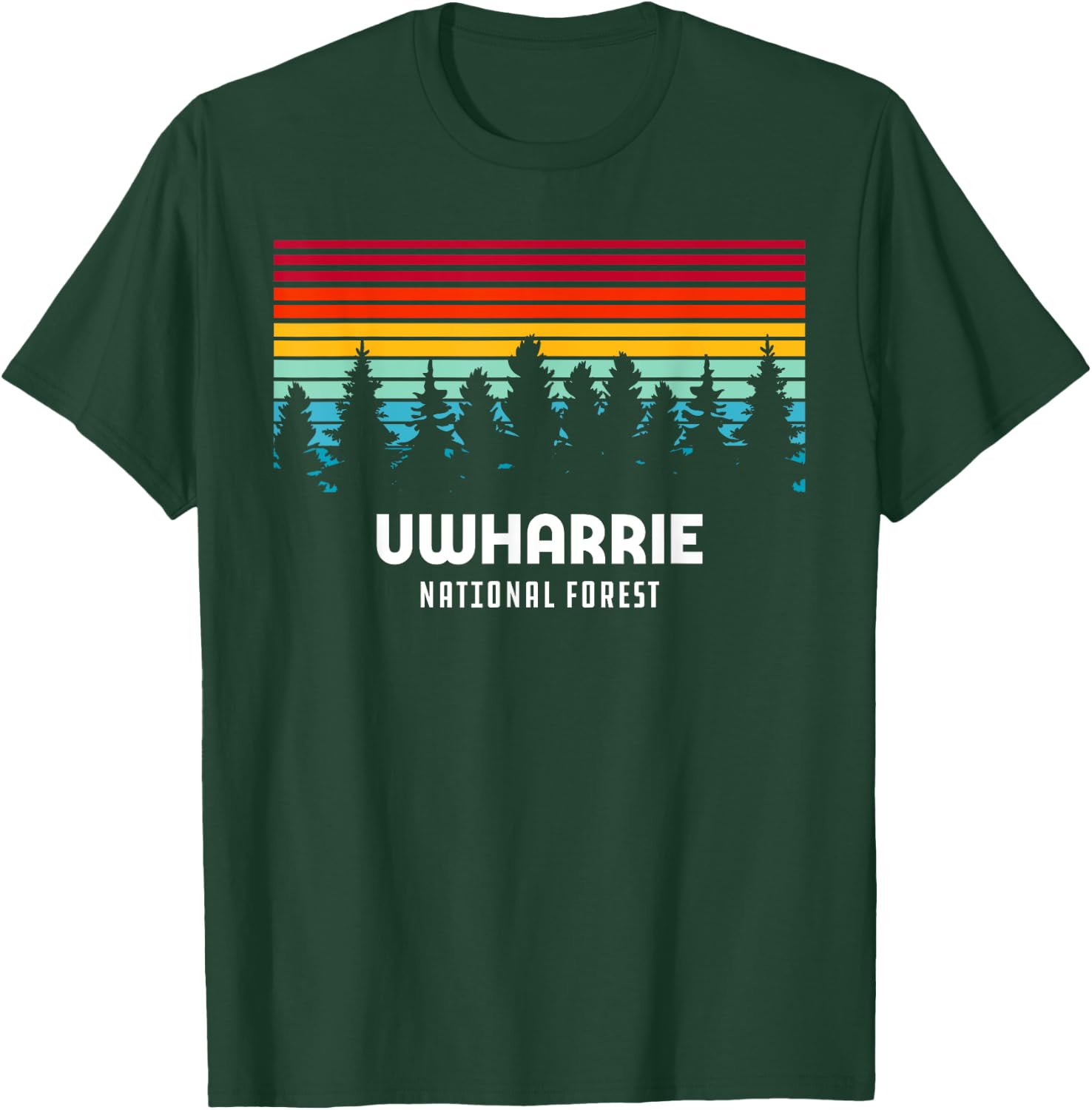 Retro Uwharrie National Forest Albemarle North Carolina T-Shirt - T-Shirt | Forest