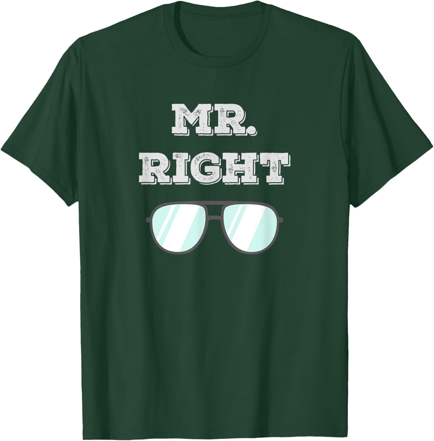 In love Couple Shirt Mr. Right Mrs. Always Right 2PCS Design T-Shirt - T-Shirt | Forest