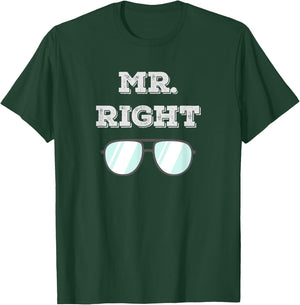 In love Couple Shirt Mr. Right Mrs. Always Right 2PCS Design T-Shirt - T-Shirt | Forest
