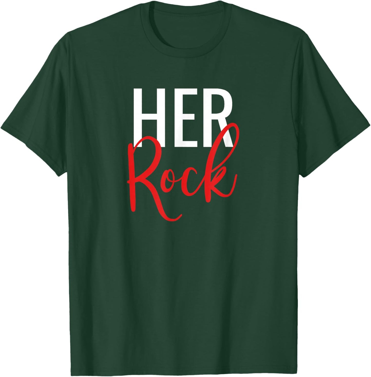 Her Rock His Peace Matching Couples T-Shirt - T-Shirt | Forest
