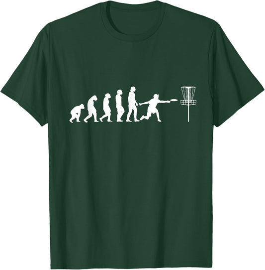 Disc Golf Evolution - Fun Gift Golfers T-Shirt - T-Shirt | Forest