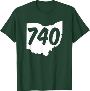 740 Area Code Ohio T-Shirt - T-Shirt | Forest