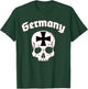 Germany Skull Old German Lettering Iron Cross T-Shirt - T-Shirt | Forest
