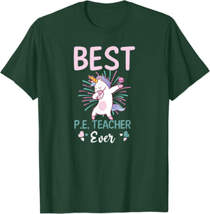 Best PE Teacher Ever Design PE Teacher T-Shirt - T-Shirt | Forest