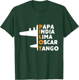 Definition Papa Of Airplane Pilot Aviation Fathers Day T-Shirt - T-Shirt | Forest