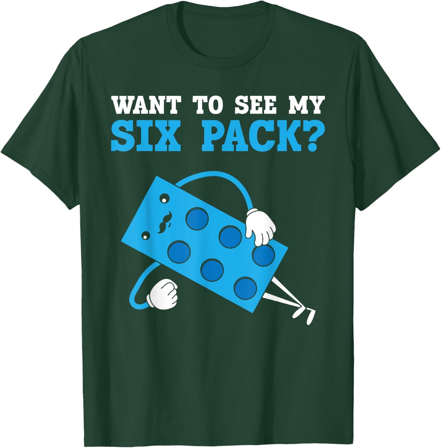 Want To See My Six Pack Bricks Lover Master Builder T-Shirt - T-Shirt | Forest