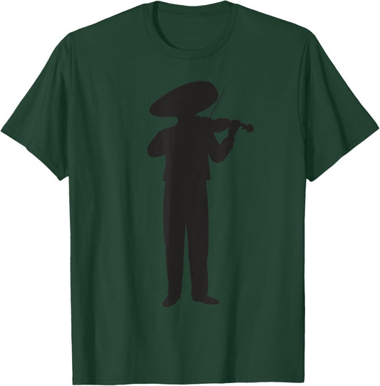 Mariachi Violin Player Mexican Party Charro Latino Pride T-Shirt - T-Shirt | Forest
