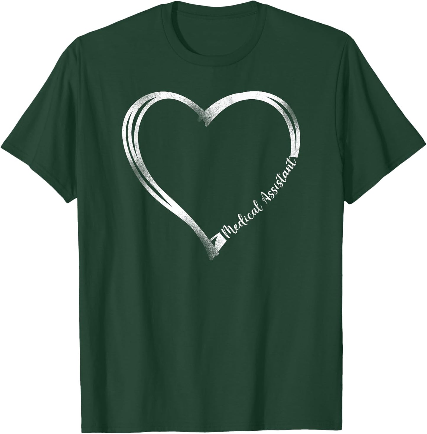 Certified Medical Assistant Heart CMA T-Shirt - T-Shirt | Forest