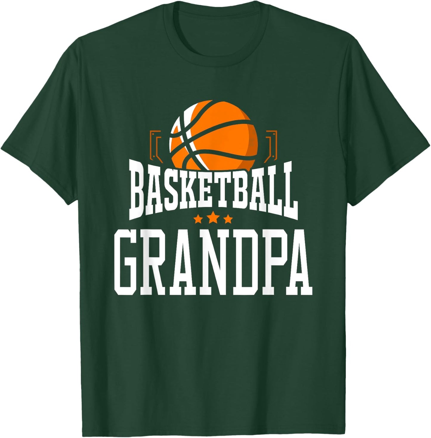 Basketball Grandpa Team Sports Fan T-Shirt - T-Shirt | Forest