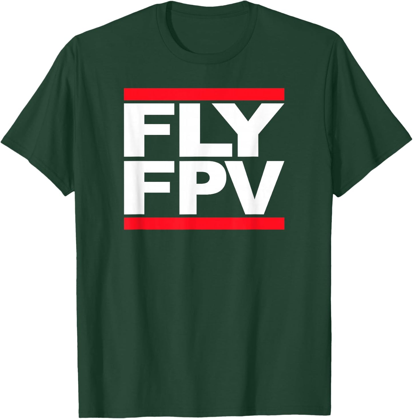 FLY FPV - Freestyle Quad Racing Drone Wing Glider RC Plane T-Shirt - T-Shirt | Forest