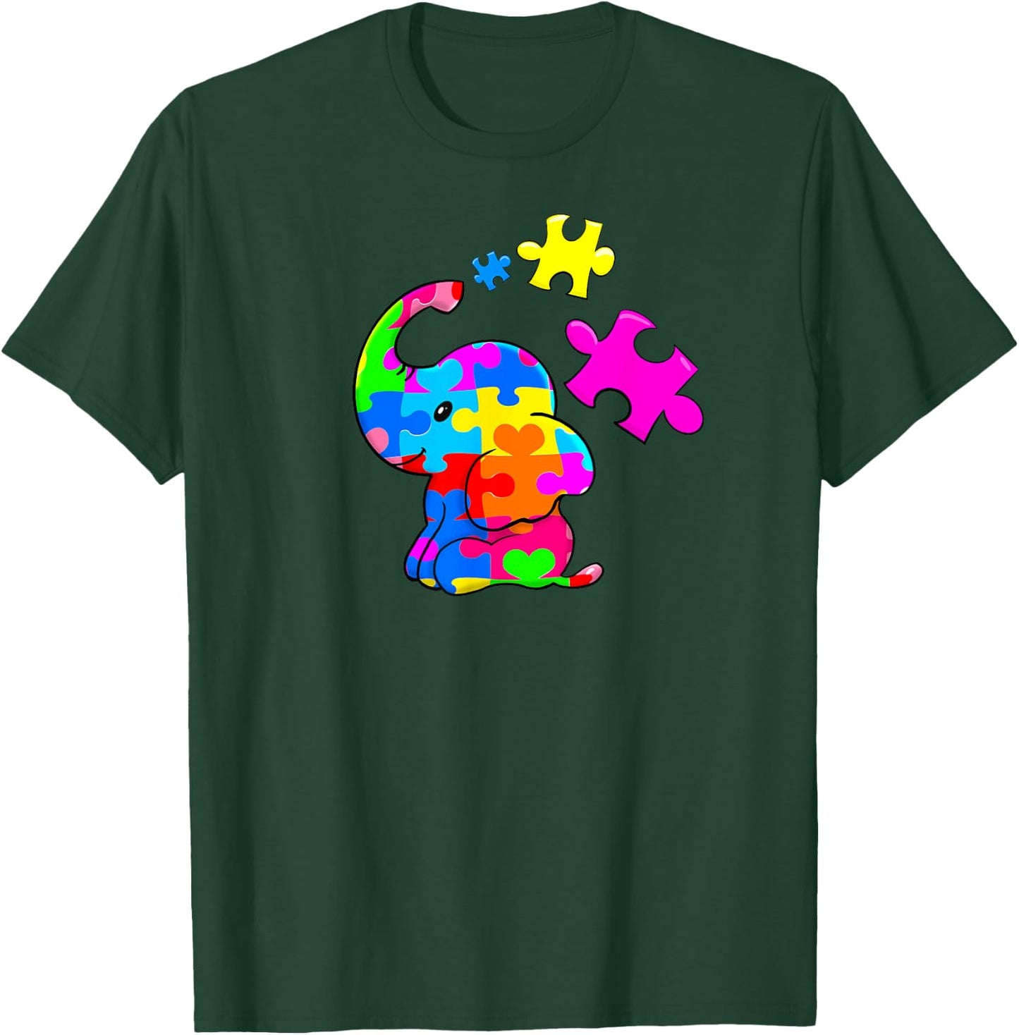 Cute Autism Elephant Autism Awareness Autistic T-Shirt - T-Shirt | Forest