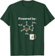 Funny Coffee Addict Caffeine Chemistry Fan Gifts Powered By Caffeine Coffee Drinker Science Addict Black Modern Classic Letter Print T-Shirt - T-Shirt | Forest