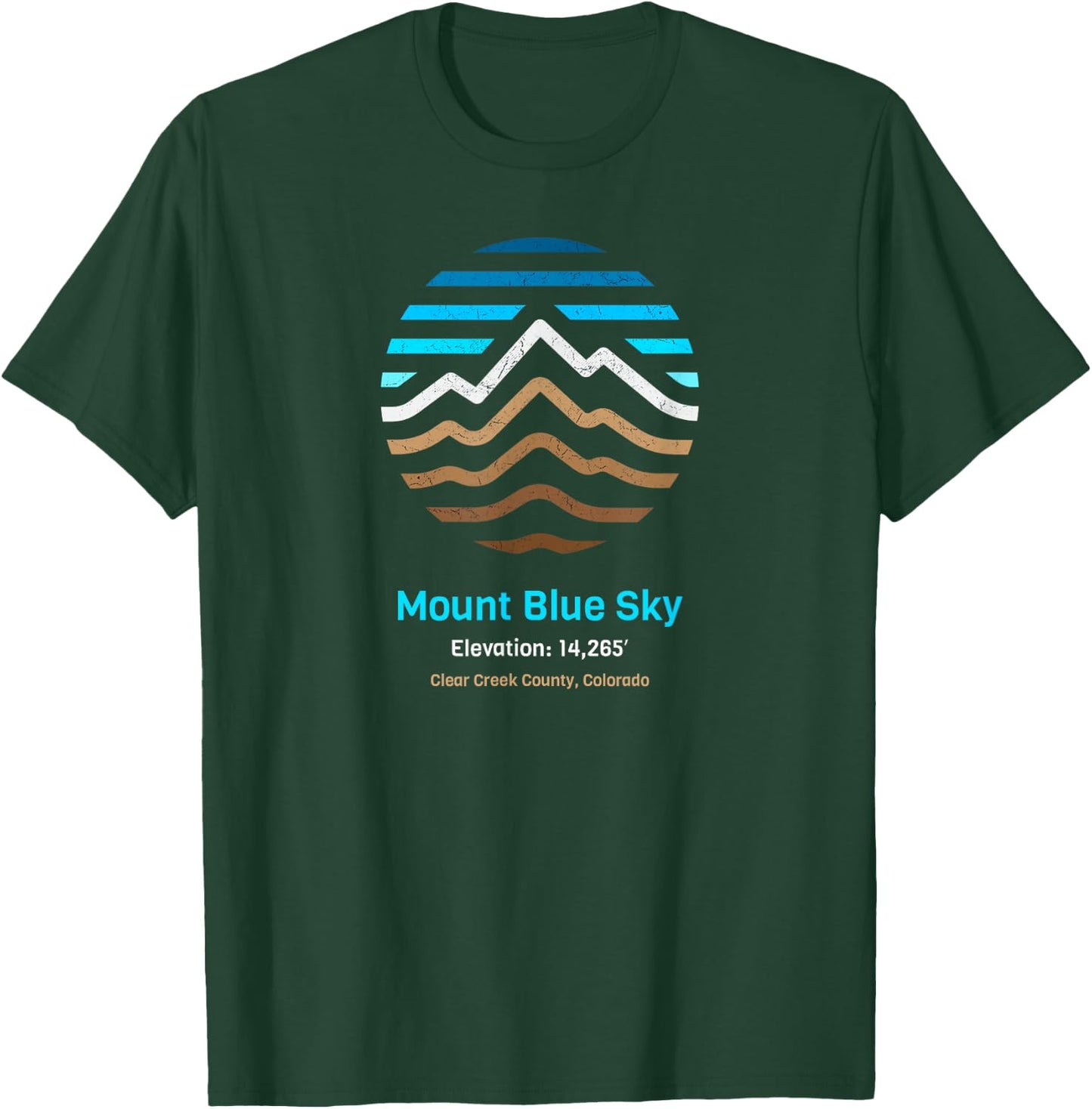 Mount Blue Sky - Formally Mount Evans - Colorado T-Shirt - T-Shirt | Forest
