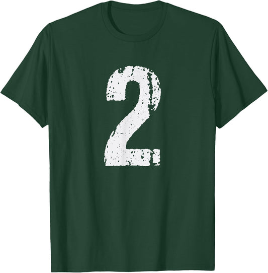 Number #2 Vintage 2nd Birthday Party 2 Years Old T-Shirt - T-Shirt | Forest