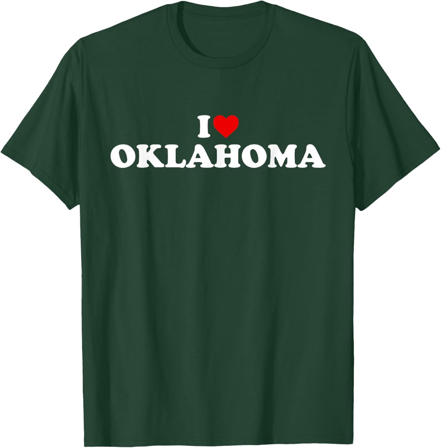 I Love OKLAHOMA Heart T-Shirt - T-Shirt | Forest