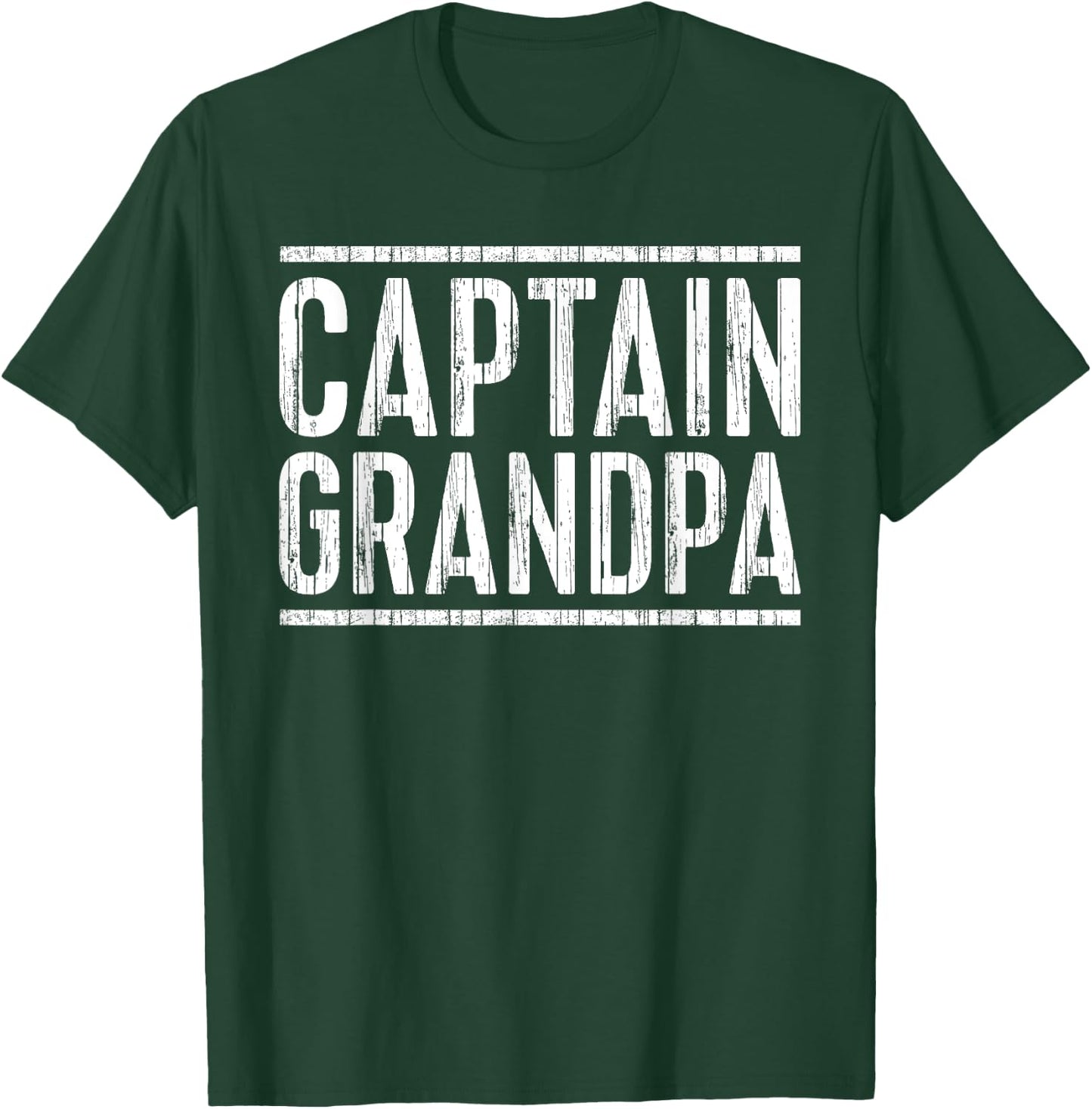 Captain Grandpa Shirt Men Fathers Day Boating T-Shirt - T-Shirt | Forest