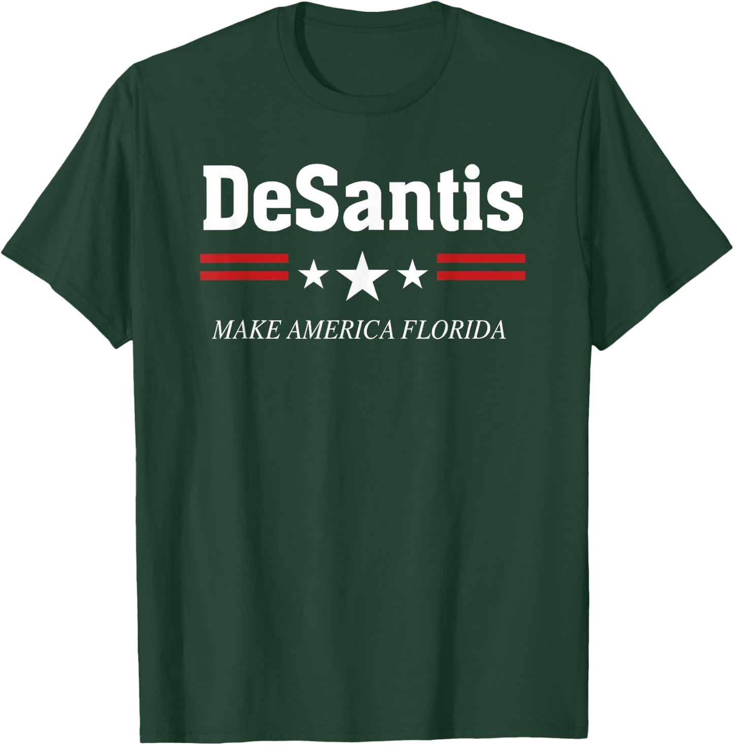 Ron DeSantis for President 2024 Election Proud Republican - Black, -Adults, Short Sleeve, , Political, Casual, Modern, Stars T-Shirt - T-Shirt | Forest