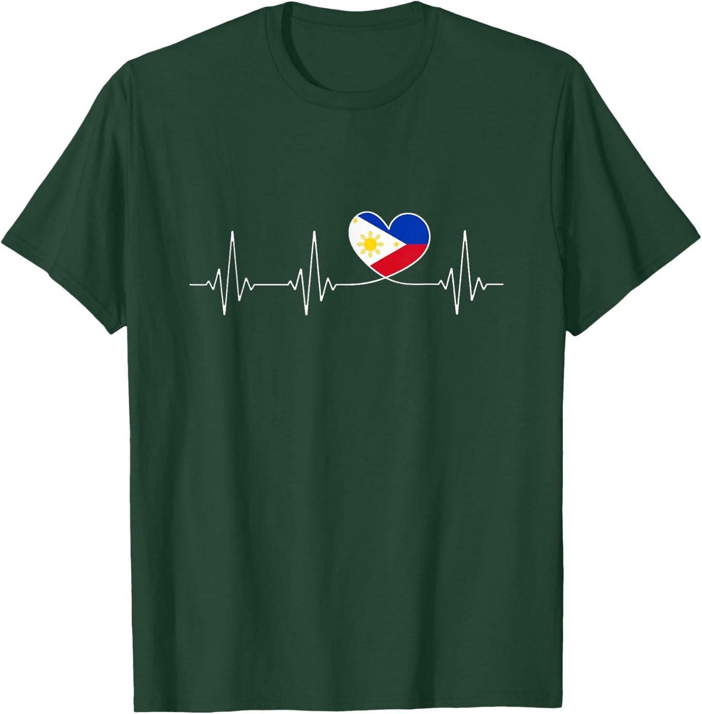 Philippines Love & Filipino Flag with Heart for Philippines T-Shirt - T-Shirt | Forest