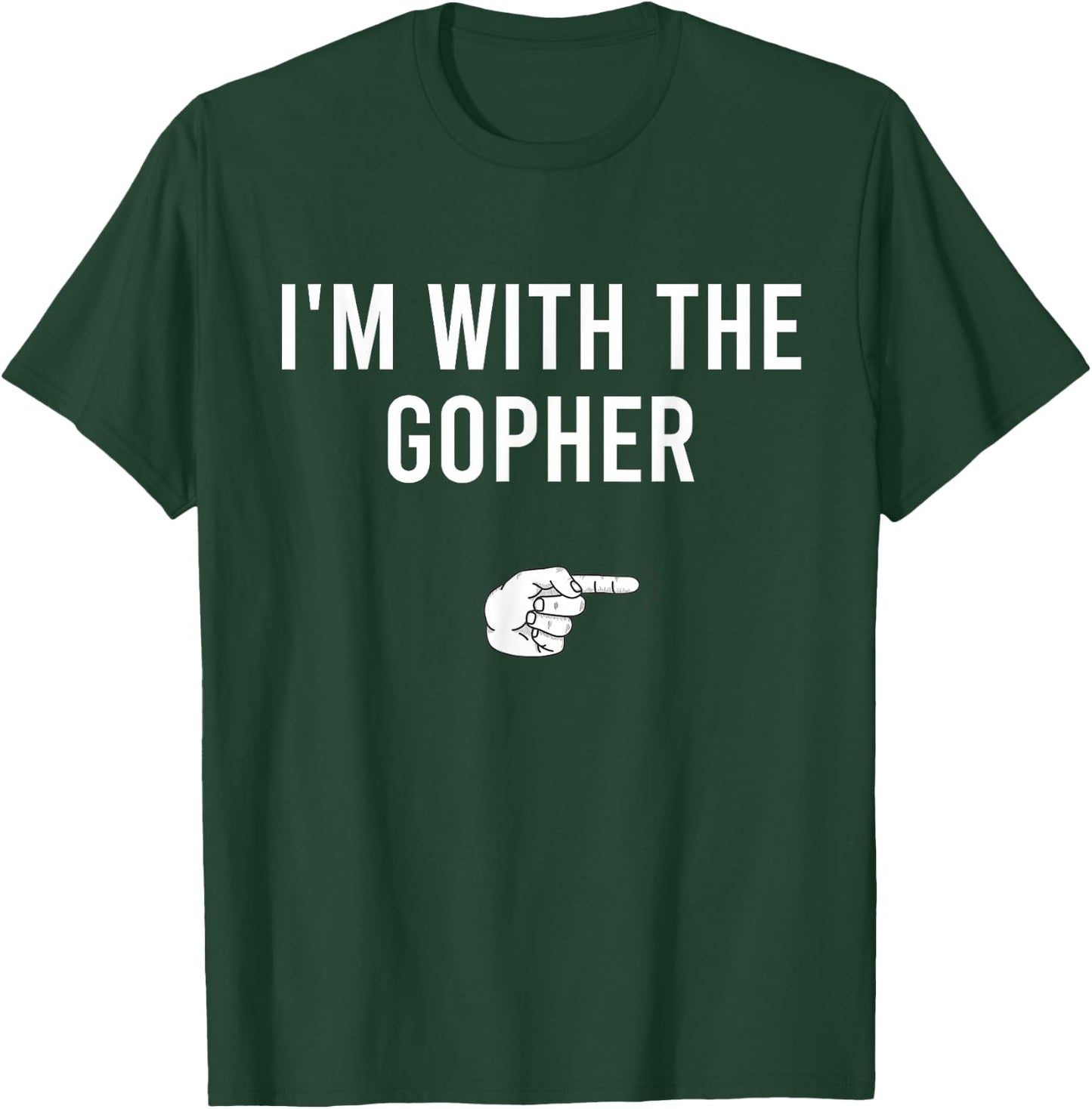 I'm with The Gopher Halloween Costume Funny Matching Couple T-Shirt - T-Shirt | Forest