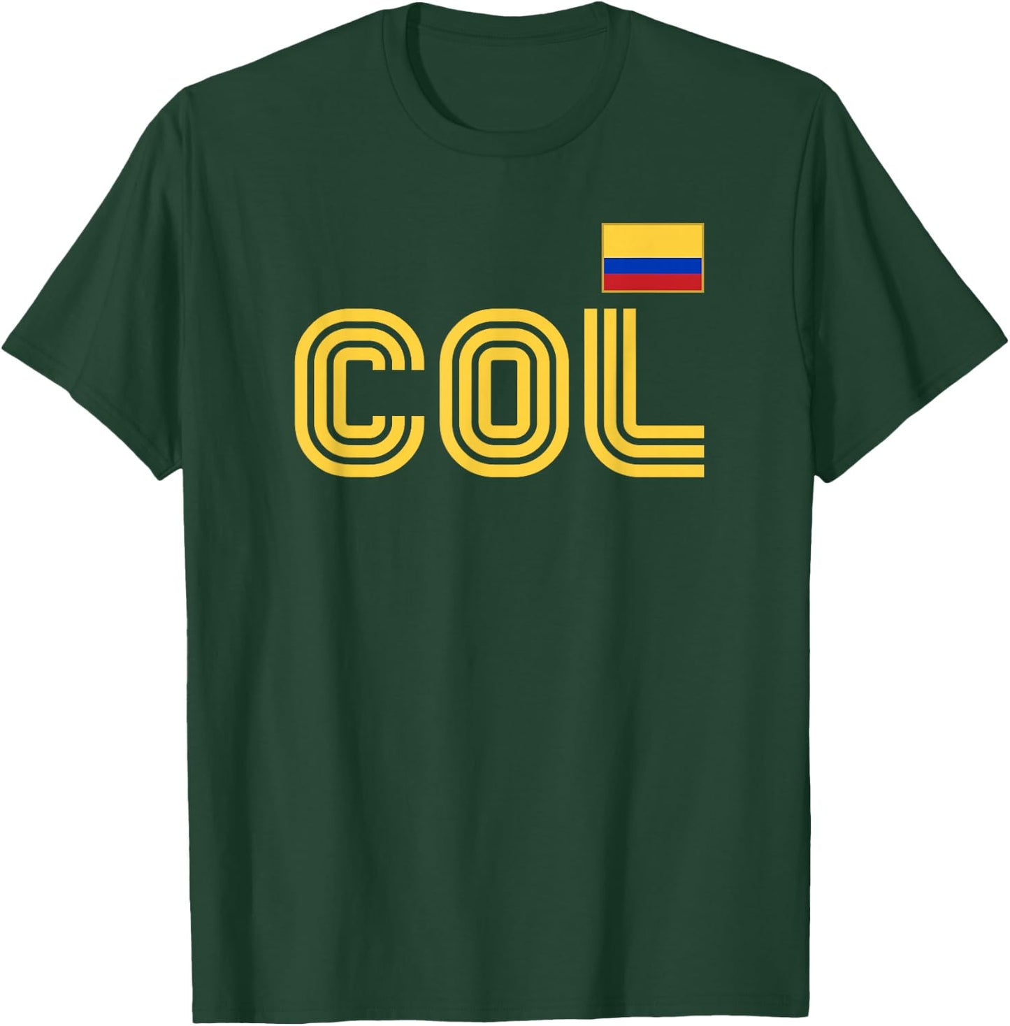 Colombia Flag Retro International Country Colombian Pride T-Shirt - T-Shirt | Forest