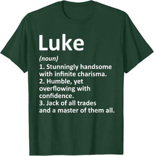 LUKE Definition Personalized Name Funny Birthday Gift T-Shirt - T-Shirt | Forest