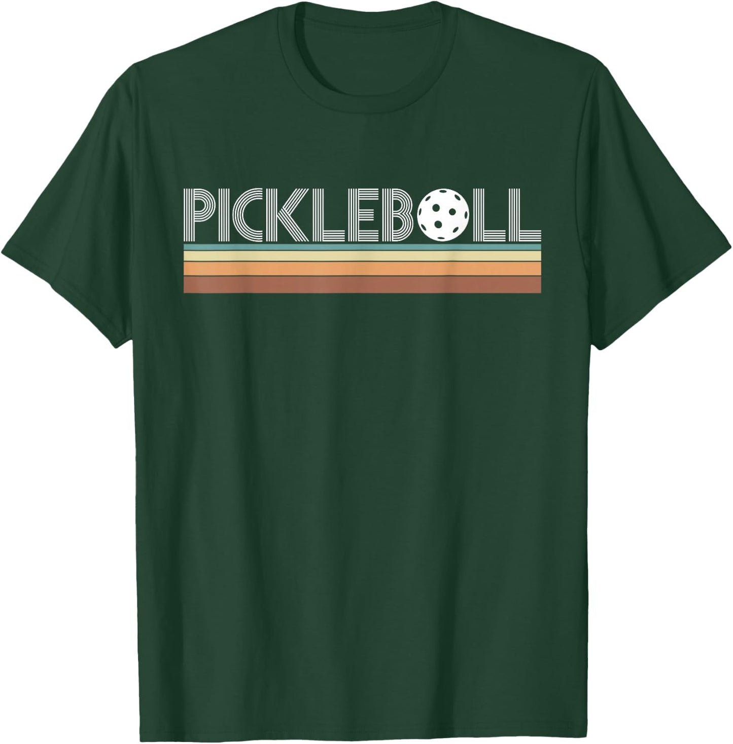 Vintage retro pickleball T-Shirt - T-Shirt | Forest
