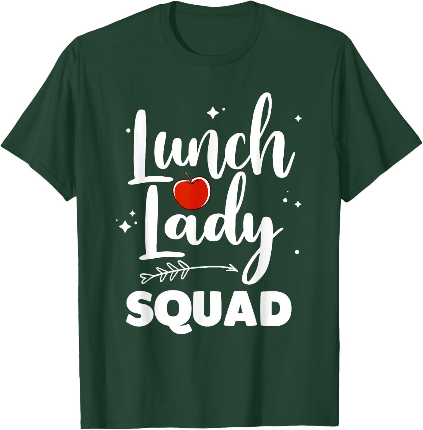 Cute Lunch Lady Art Women Girl Lunch Cafeteria Monitor Lover T-Shirt - T-Shirt | Forest