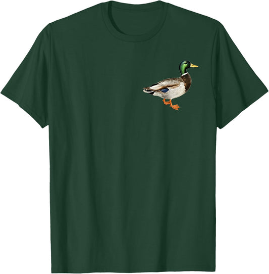 Mallard Drake Duck Pocket Logo Mallard Ducks Hunting Hunter T-Shirt - T-Shirt | Forest