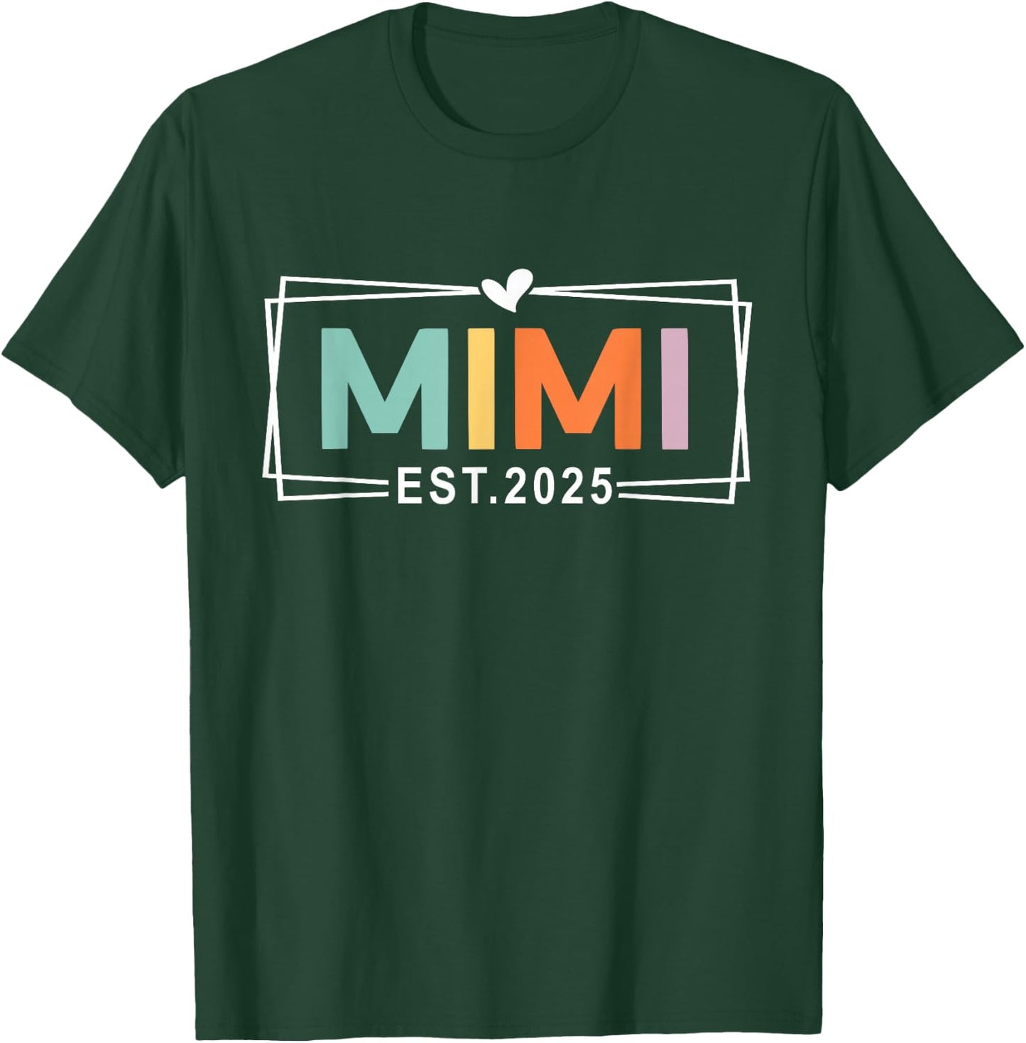 Est 2025 Family Matching Outfits Announcement Mimi Est 2025 Promoted To Grandma 2025 Mimi To Be Black Women's Casual Sleeveless Small T-Shirt - T-Shirt | Forest
