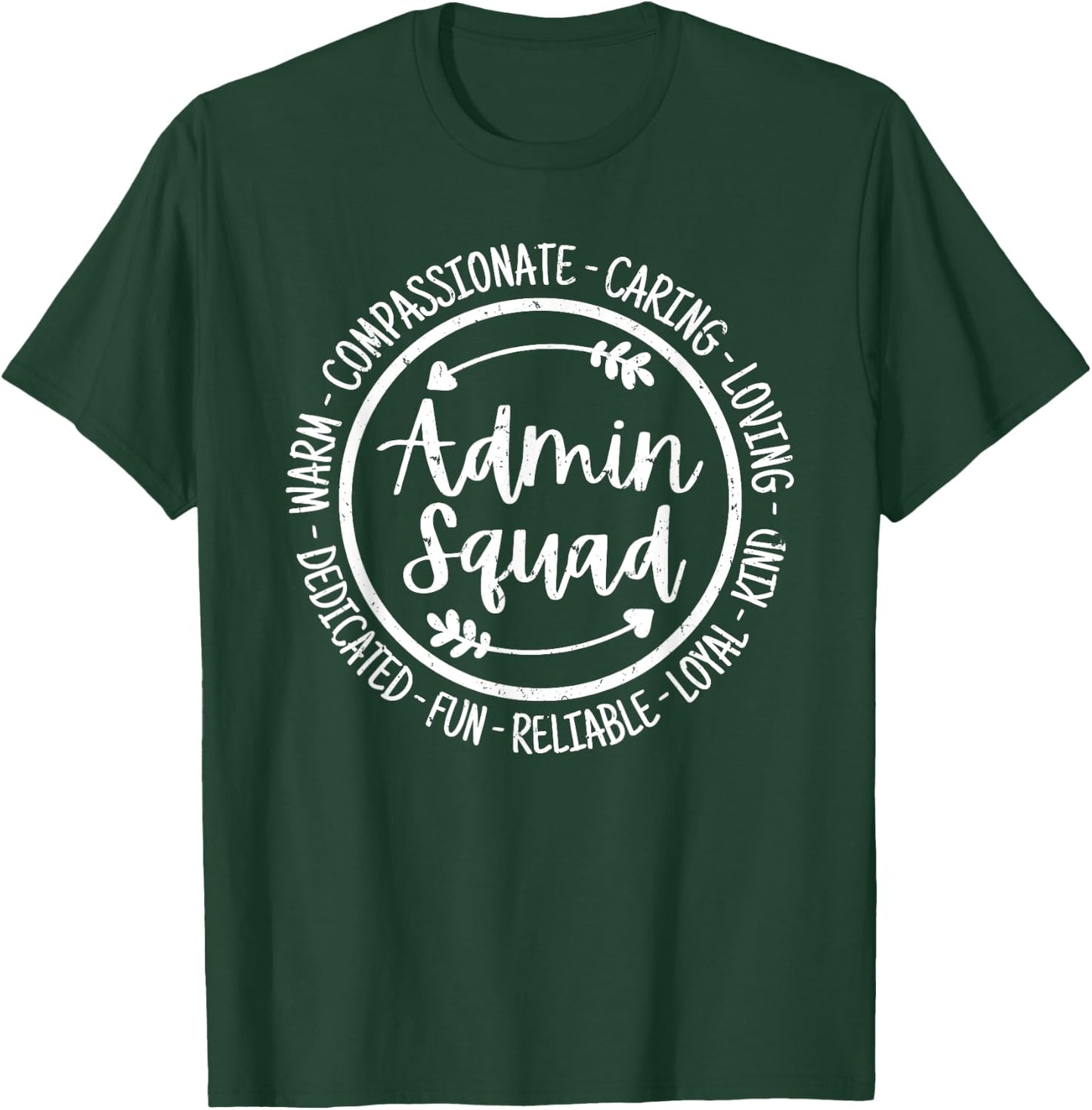 Admin Squad Admin Assistants Office Squad Team Vintage T-Shirt - T-Shirt | Forest